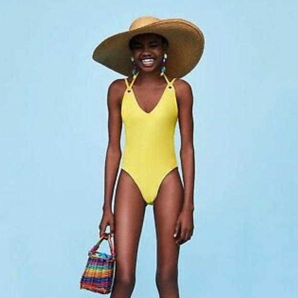 Zara Other - Zara Yellow One Piece Swimsuit, Sz Small